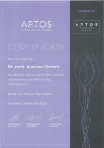 Aptos-Zertifikat Dr. Grimm